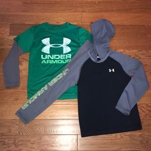 Boys long sleeve Under Armour tees